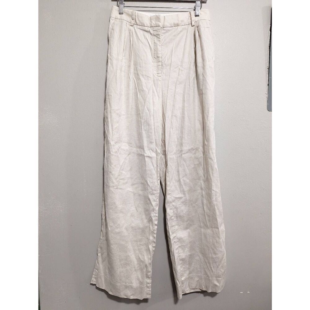 Aritzia babaton sadiki linen blend pants size 12